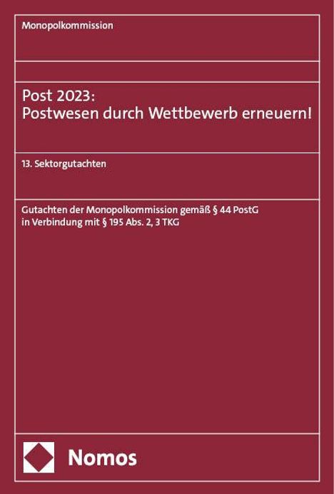 Post 2023: Postwesen durch Wettbewerb erneuern!, Buch