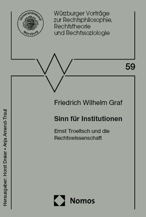 Friedrich Wilhelm Graf: Sinn für Institutionen, Buch