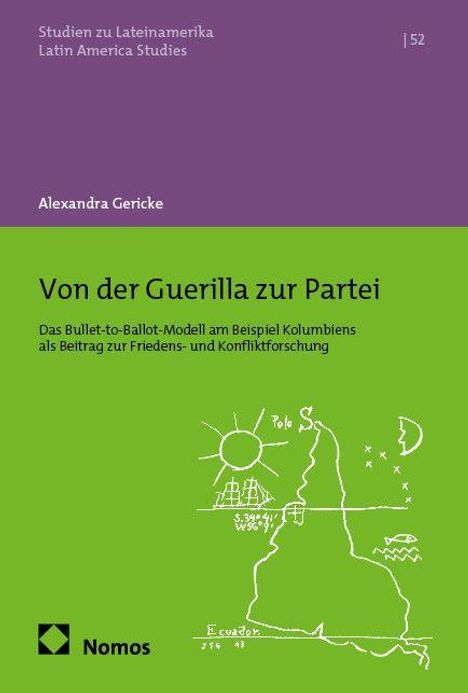 Titel: "Von der Guerilla zur Partei." Oben: "Studien zu Lateinamerika." Unten: Grünes Cover, weiße Skizze.