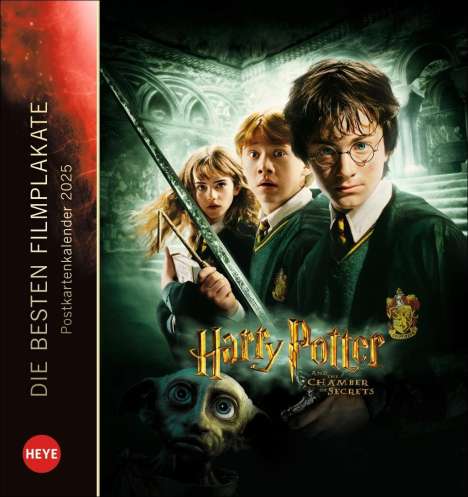 Harry Potter Filmplakate Postkartenkalender 2025, Kalender