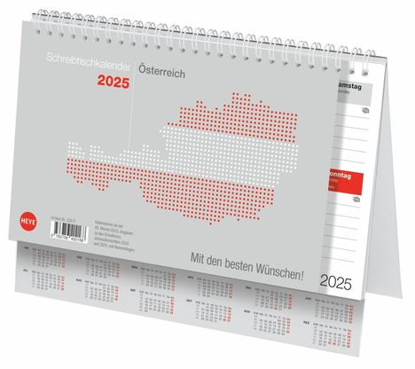 Schreibtischkalender Österreich klein 2025, Kalender