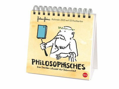 Helme Heine: Philosophisches Premium-Postkartenkalender 2025, Kalender