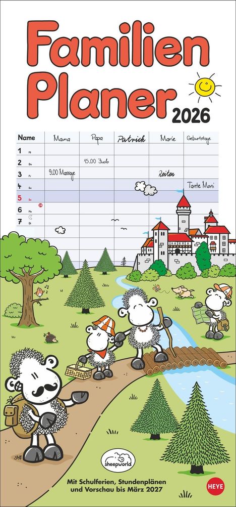 sheepworld Familienplaner 2026, Kalender