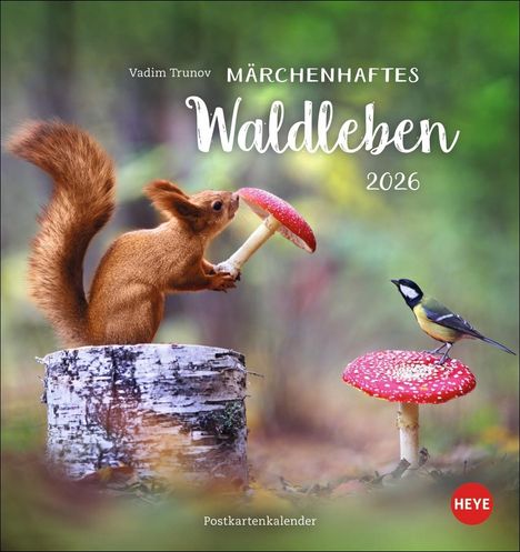 Vadim Trunov: Märchenhaftes Waldleben Postkartenkalender 2026, Kalender