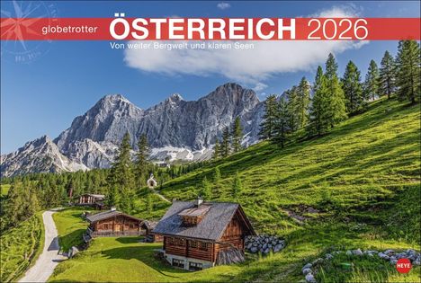 Österreich Globetrotter Kalender 2026 - Von weiter Bergwelt und klaren Seen, Kalender