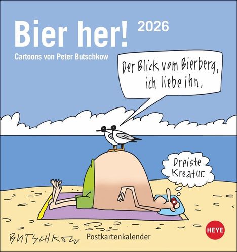 Peter Butschkow: Bier her Postkartenkalender 2026, Kalender