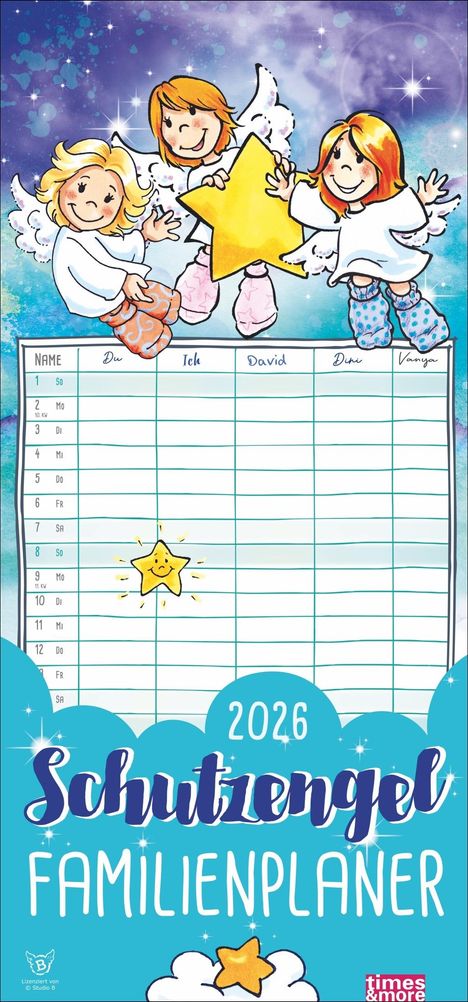 times&more Schutzengel Familienplaner 2026, Kalender