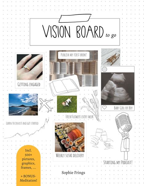 Sophie Frings: Vision Board to go - Motivational book for Adults, Buch