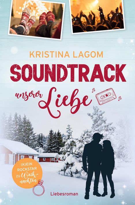 „Kristina Lagom: Soundtrack unserer Liebe. (K)ein Rockstar zu Weihnachten.“ Szene von Winterlandschaft, Paar im Schnee.