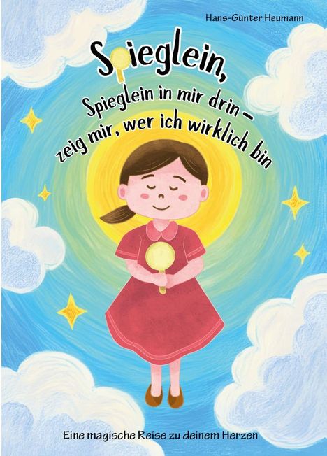 „Spieglein, Spieglein in mir drin – zeig mir, wer ich wirklich bin.“ Illustration: Kind mit Spiegel in verträumter Szene.
