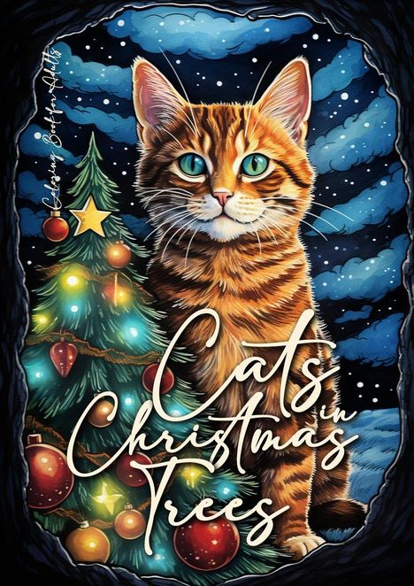 Monsoon Publishing: Cats in Christmas Trees Coloring Book for Adults, Buch