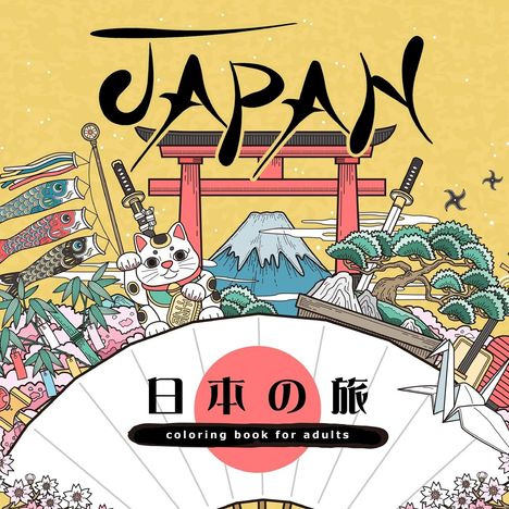 Monsoon Publishing: Japan Coloring Book for Adults, Buch