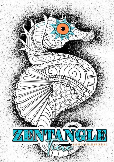 Monsoon Publishing: Zentangle Animals Coloring Book for Adults, Buch
