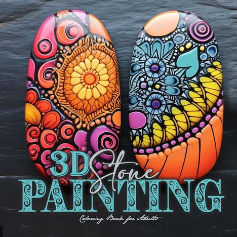 Monsoon Publishing: 3D Stone Painting Coloring Book for Adults, Buch