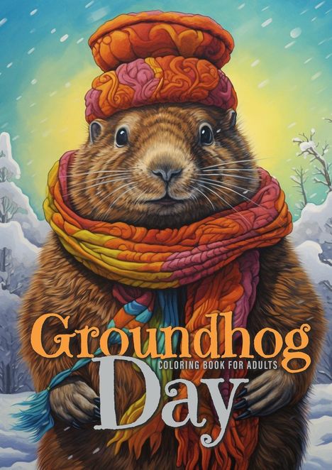 Monsoon Publising: Groundhog Day Coloring Book for Adults, Buch