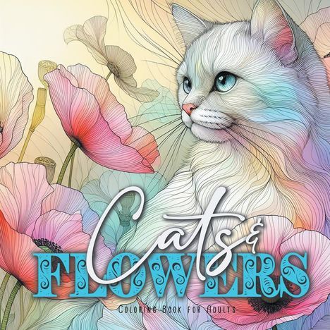 Monsoon Publishing: Cats and Flowers Coloring Book for Adults, Buch