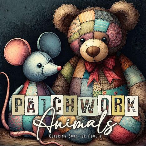 Monsoon Publishing: Patchwork Animals Coloring Book for Adults, Buch