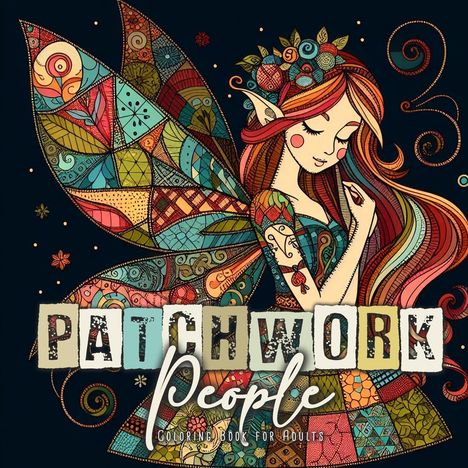 Monsoon Publishing: Patchwork People Coloring Book for Adults, Buch