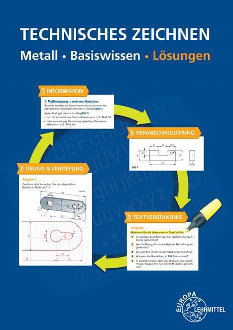 Bernhard Schellmann: Lösungen zu 14340, Technisches Zeichen Metall Basiswissen, Buch