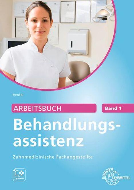 Titel: "Behandlungsassistenz". Untertitel: "Zahnmedizinische Fachangestellte". Eine Person in weißem Kittel lächelt im Hintergrund einer Praxis.