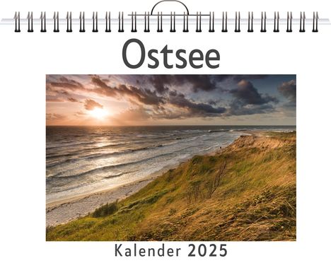 Tim Lehmann: Ostsee - (Wandkalender 2025, Kalender DIN A4 quer, Monatskalender im Querformat mit Kalendarium, das perfekte Geschenk), Kalender