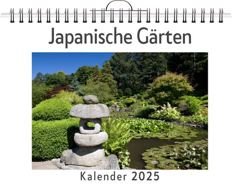 Finn Meyer: Japanische Gärten - (Wandkalender 2025, Kalender DIN A4 quer, Monatskalender im Querformat mit Kalendarium, das perfekte Geschenk), Kalender