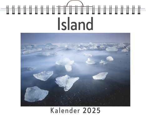 Elias Schmidt: Island - (Wandkalender 2025, Kalender DIN A4 quer, Monatskalender im Querformat mit Kalendarium, das perfekte Geschenk), Kalender