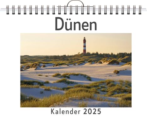 Lina Schmitt: Dünen - (Wandkalender 2025, Kalender DIN A4 quer, Monatskalender im Querformat mit Kalendarium, das perfekte Geschenk), Kalender