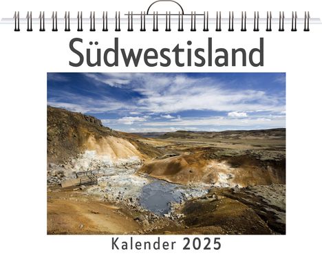 Nele Zimmermann: Südwestisland - (Wandkalender 2025, Kalender DIN A4 quer, Monatskalender im Querformat mit Kalendarium, das perfekte Geschenk), Kalender