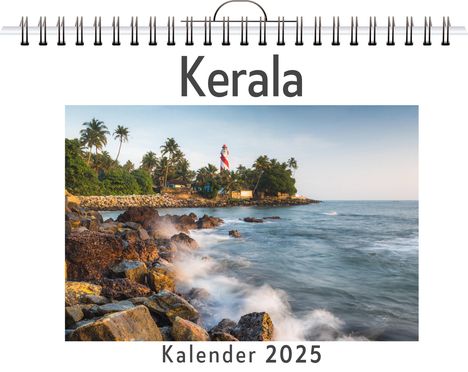 Finn Schmitz: Kerala - (Wandkalender 2025, Kalender DIN A4 quer, Monatskalender im Querformat mit Kalendarium, das perfekte Geschenk), Kalender