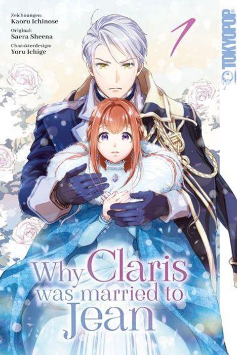 Titel: "Why Claris was married to Jean". Eine Illustration zeigt einen Mann und eine Frau in eleganter Kleidung.