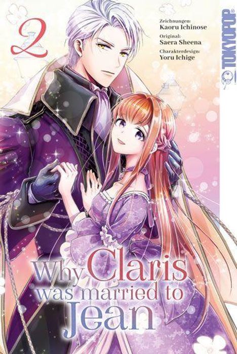 Auf einer Manga-Cover-Illustration stehen Claris und Jean sich nah, er mit weißem Haar, sie mit rotem.