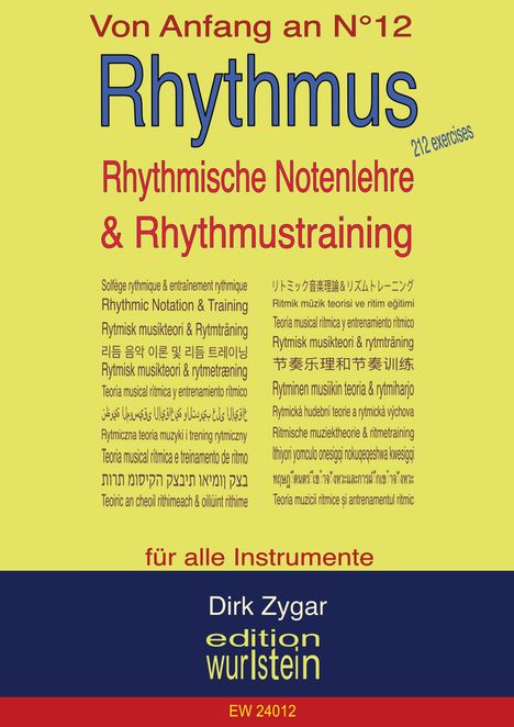 Dirk Zygar: Rhythmus - Rhythmische Notenlehre &amp; Rhythmustraining, Buch