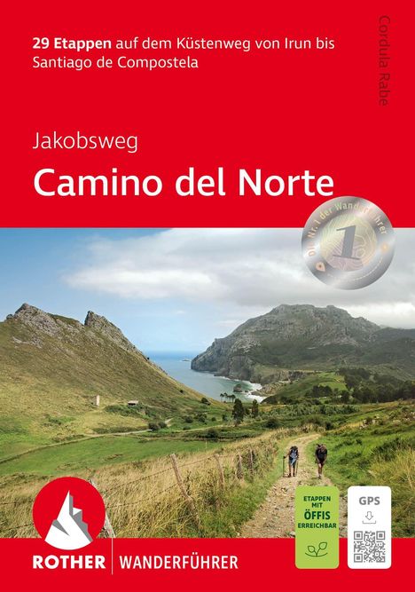 Cordula Rabe: Jakobsweg - Camino del Norte, Rother Wanderführer, Buch