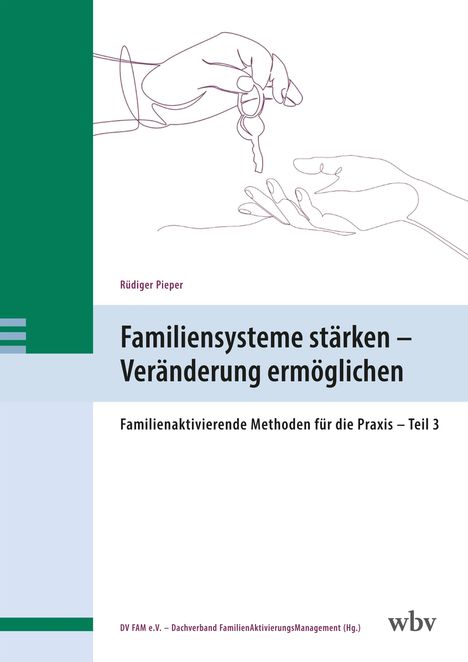 "Familiensysteme stärken – Veränderung ermöglichen. Familienaktivierende Methoden für die Praxis – Teil 3." Zeichnung von Händen.