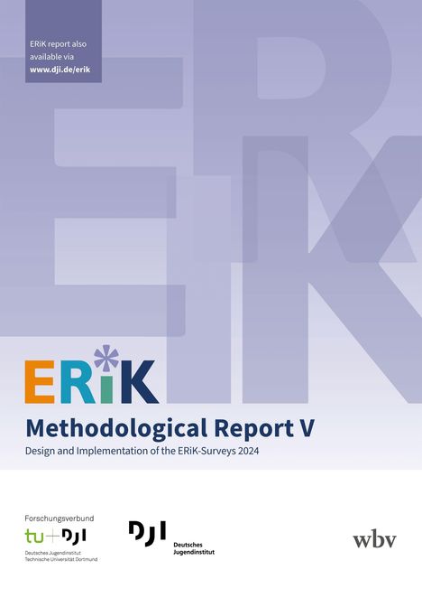 ERiK Methodological Report V, Design and Implementation of the ERiK-Surveys 2024. Logos von Forschungsverbund, DJI, wbv.