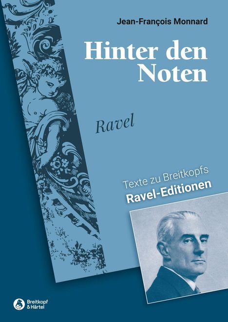Jean-François Monnard, Hinter den Noten, Ravel. Portrait eines Mannes, ornamental verzierte Ecke links.