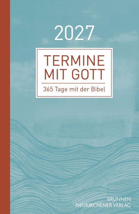 Oben steht "2027", darunter "TERMINE MIT GOTT" in einem weißen Kasten. Unten links ein wellenförmiges Muster.