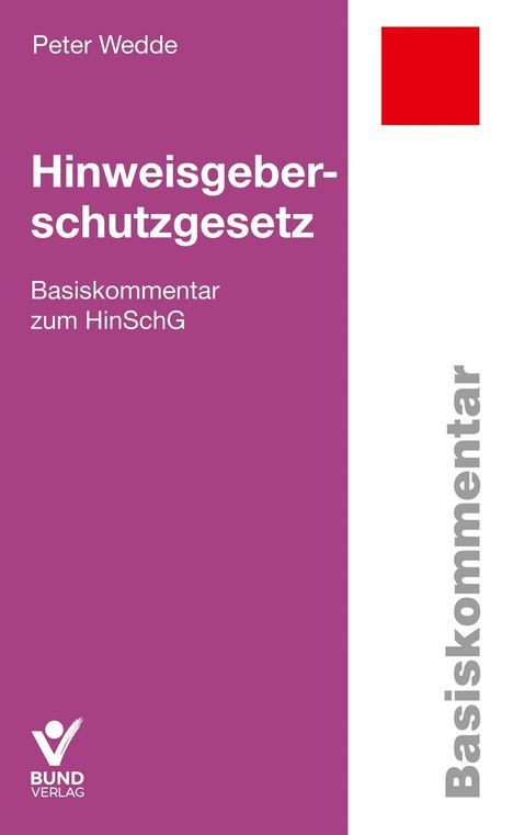 Peter Wedde: Hinweisgeberschutzgesetz, Buch