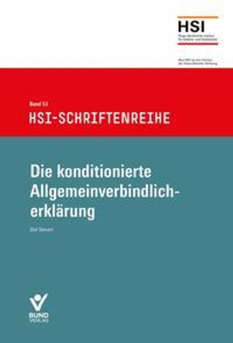 Die konditionierte Allgemeinverbindlicherklärung, Buch