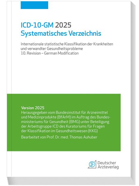 ICD-10-GM 2025 Systematisches Verzeichnis, Buch