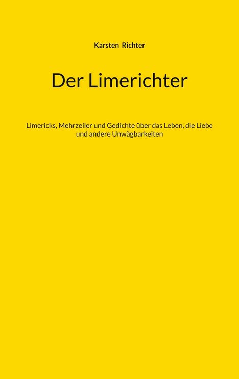 Karsten Richter: Der Limerichter, Buch