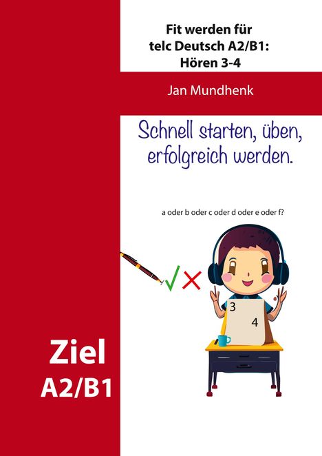 Jan Mundhenk: Fit werden für telc Deutsch A2/B1: Hören 3-4, Buch