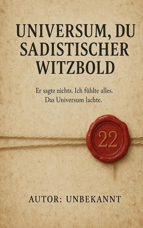 Unbekannt: Universum, du sadistischer Witzbold, Buch