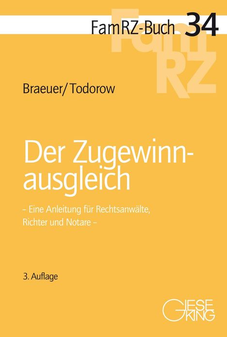 Max Braeuer: Der Zugewinnausgleich, Buch