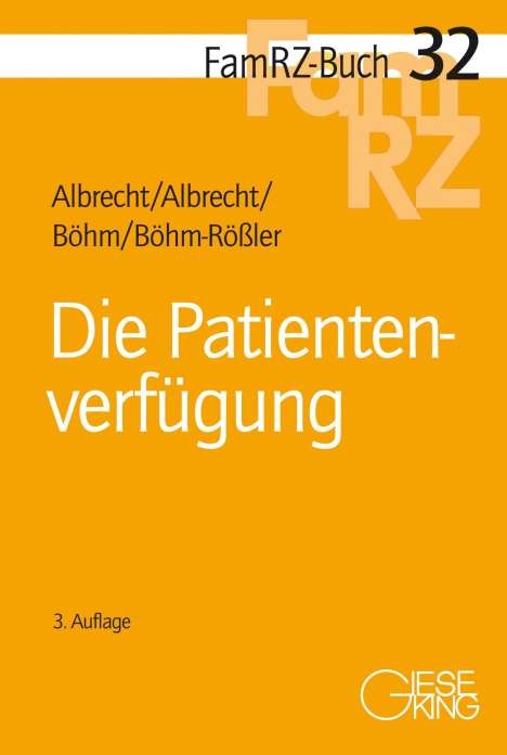 Andreas Albrecht: Die Patientenverfügung, Buch