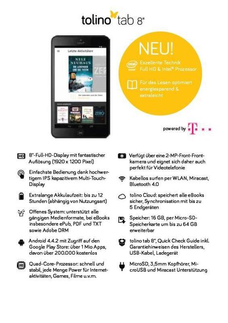 NEU! Exzellente Technik, Full HD & Intel® Prozessor. Für das Lesen optimiert, energiesparend & extraleicht.