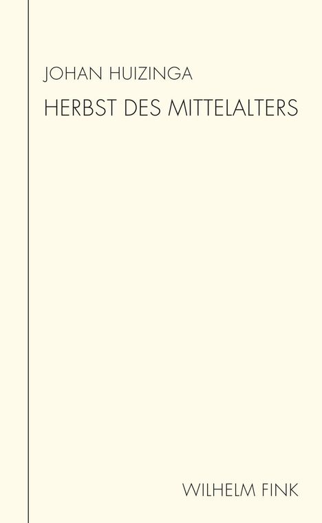 Johan Huizinga: Herbst des Mittelalters, Buch