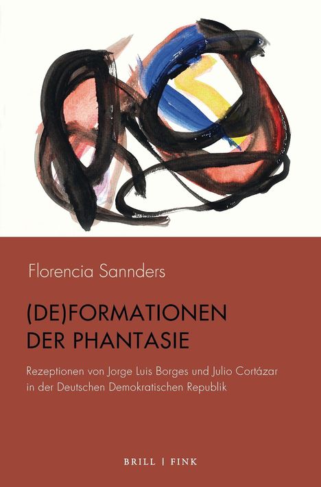 Florencia Sannders: (DE)FORMATIONEN DER PHANTASIE. Abstrakte Illustration mit dunklen und bunten Farben.