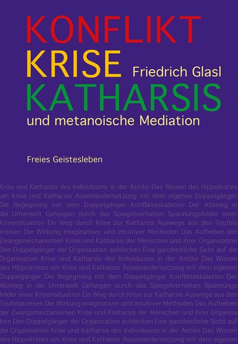 Friedrich Glasl: Konflikt, Krise, Katharsis, Buch